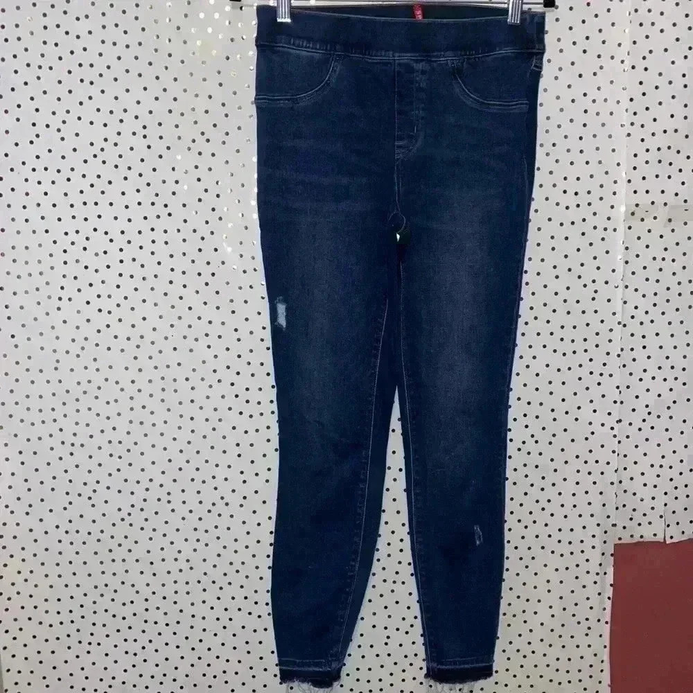SPANX Distressed Ankle Jeans
